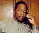 man talking on phone